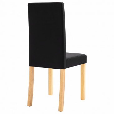 Krzesła do jadalni 6 szt. czarne tapicerowane tkaniną