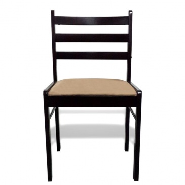Krzesła do kuchni 6 szt. drewniane kwadratowe brązowe