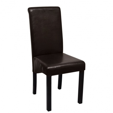 Krzesła do jadalni ze sztucznej skóry 6 szt brązowe