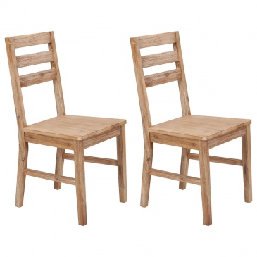 Krzesła do kuchni 2 szt. lite drewno akacjowe