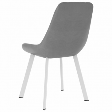 Krzesła jadalniane, 4 szt., jasnoszare, sztuczna skóra