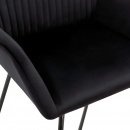 Krzesła do salonu 6 szt. czarne aksamitne