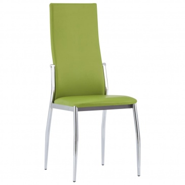 Krzesła jadalniane, 6 szt., zielone, sztuczna skóra