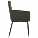 Krzesła do salonu z podłokietnikami 2 szt. brązowe tkanina