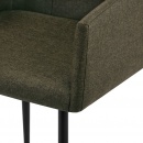 Krzesła do salonu z podłokietnikami 2 szt. brązowe tkanina