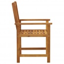 Krzesła reżyserskie, 4 szt., lite drewno akacjowe
