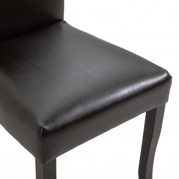 Krzesła do jadalni 2 szt. ciemny brąz sztuczna skóra