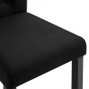 Krzesła do jadalni 2 szt. czarne tapicerowane tkaniną