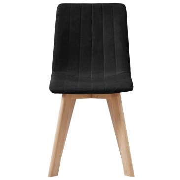 Krzesła do kuchni 2 szt. czarne tapicerowane tkaniną