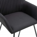 Fotele do salonu 2szt. czarne tapicerowane tkaniną