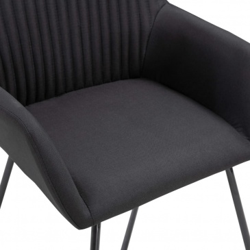 Fotele do salonu 2szt. czarne tapicerowane tkaniną