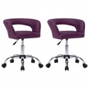 Krzesła stołowe, 2 szt., fioletowe, sztuczna skóra