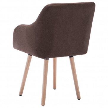 Krzesła stołowe, 2 szt., kolor taupe, tapicerowane tkaniną
