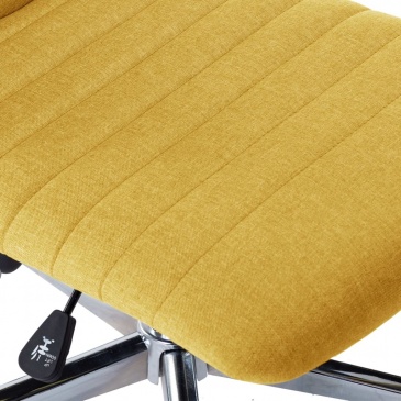 Krzesła stołowe, 2 szt., musztardowe, tapicerowane tkaniną