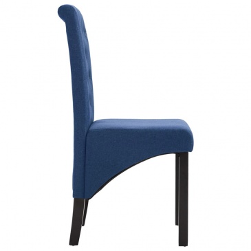 Krzesła do jadalni  2 szt. niebieskie tapicerowane tkaniną
