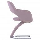 Krzesła stołowe, 2 szt., różowe, aksamitne