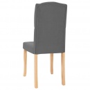 Krzesła stołowe, 4 szt., ciemnoszare, tapicerowane tkaniną