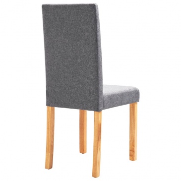 Krzesła do jadalni 4 szt. jasnoszare tapicerowane tkaniną