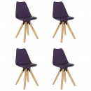 Krzesła stołowe, 4 szt., liliowe