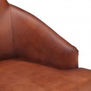 Krzesła stołowe, 6 szt., brązowe, naturalna kozia skóra