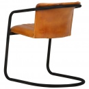 Krzesła stołowe, 6 szt., kolor tan, naturalna skóra