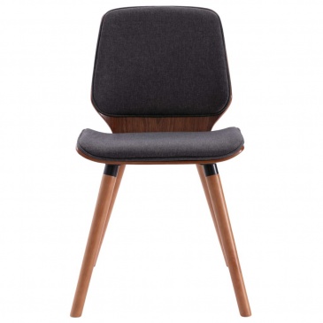 Krzesła stołowe, 6 szt., szare, tapicerowane tkaniną