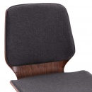 Krzesła stołowe, 6 szt., szare, tapicerowane tkaniną