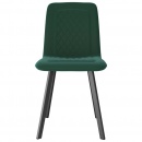 Krzesła stołowe, 6 szt., zielone, aksamitne