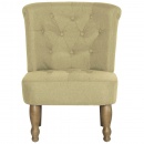 Krzesła w stylu francuskim 2 szt. zielone materiałowe