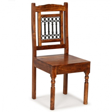 Krzesła do kuchni z litego drewna stylizowanego na sheesham 6 szt.