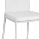 Krzesła do jadalni ze sztucznej skóry 6 szt. białe
