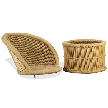 Fotel do salonu bambusowy