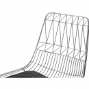 Krzesło barowe srebrne PRESTON