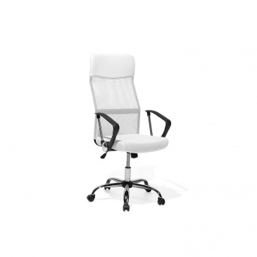 Krzesło biurowe białe regulowana wysokość Pioppo