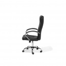 Krzesło biurowe czarne skórzane funkcja masażu Ontano II