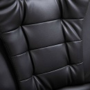 Fotel biurowy czarny sztuczna skóra