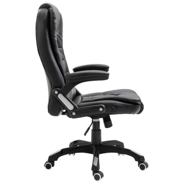 Fotel biurowy czarny sztuczna skóra