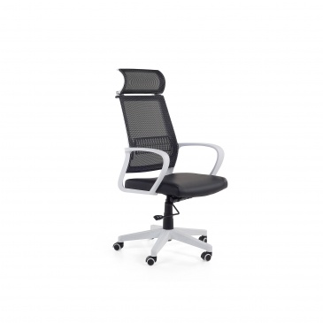 Krzesło biurowe czarno-białe regulowana wysokość Sisto