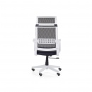 Krzesło biurowe czarno-białe regulowana wysokość Sisto