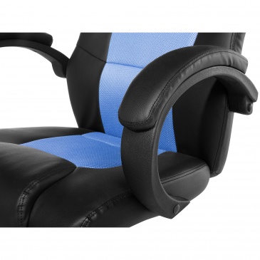 Fotel gamingowy niebieski regulowana wysokość Greco