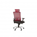 Krzesło biurowe regulowane czerwono-czarne NOBLE