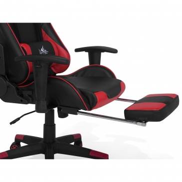 Krzesło gamingowe regulowane ekoskóra czarno-czerwone VICTORY