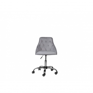Krzesło biurowe regulowane welurowe szare PARRISH