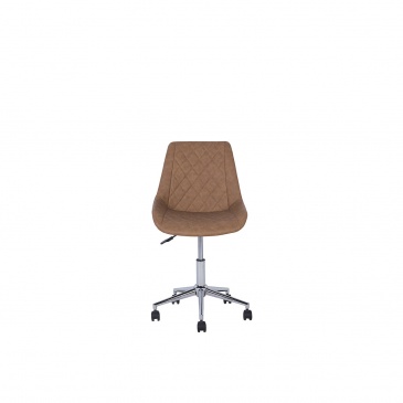 Krzesło biurowe skóra ekologiczna brązowe MARIBEL