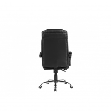 Fotel biurowy skóra ekologiczna czarne LUXURY