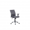 Krzesło biurowe szare regulowana wysokość Mercurio