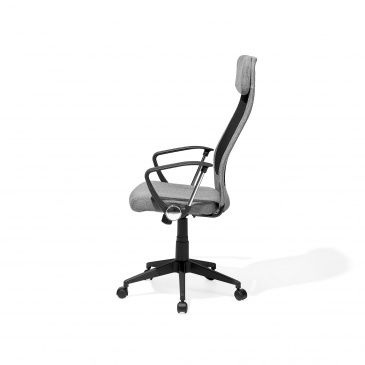 Krzesło biurowe szare regulowana wysokość Lucio