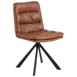 Krzesło dean obrotowe retro brandy pu