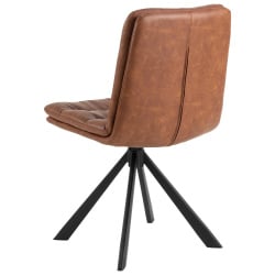 Krzesło dean obrotowe retro brandy pu