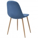 Krzesło do jadalni 4 szt., tapicerowane tkaniną, niebieską